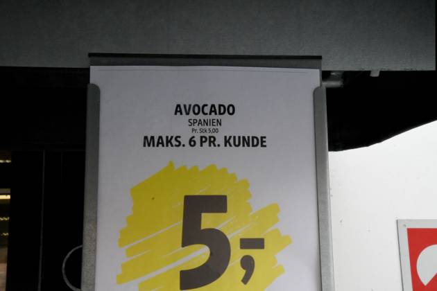 Copenhagen Denmark 05 May 2023 Avocado fruit from Spain is dispay for sale in danish grocery store in danish capital. (Photo.Francis Joseph Dean Dean Pictures)