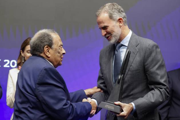 08-05-2023 Madrid King Felipe hands over the World Peace & Liberty Award to US activist Andrew Young during the World Peace & Liberty Award in Madrid. Â  Copyright: xPPEx