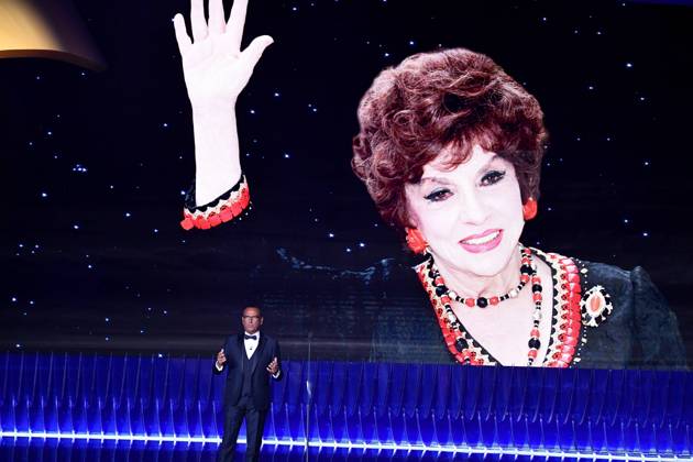 Rome: Lumina Studies. 68th edition of the David di Donatello awards. Telecast . In the photo : Carlo Conti and Gina Lollobrigida  Copyright: xMaurizioxD Avanzox xipa-agency.nx xDxAvanzo Provvisionato Landix IPA_IPA37860681