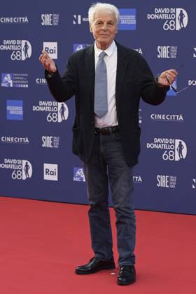 May 10, 2023, Rome, Italy: Michele Placido attends the red carpet of Premi Davide di Donatello 2023 at CinecittÃ Lumina Studios. Rome Italy - ZUMAs197 20230510_zaa_s197_326 Copyright: xMarioxCartellix
