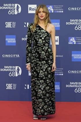 May 10, 2023, Rome, Italy: Benedetta Porcaroli attends the red carpet of Premi Davide di Donatello 2023 at CinecittÃ Lumina Studios. Rome Italy - ZUMAs197 20230510_zaa_s197_332 Copyright: xMarioxCartellix