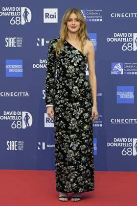 May 10, 2023, Rome, Italy: Benedetta Porcaroli attends the red carpet of Premi Davide di Donatello 2023 at CinecittÃ Lumina Studios. Rome Italy - ZUMAs197 20230510_zaa_s197_374 Copyright: xMarioxCartellix