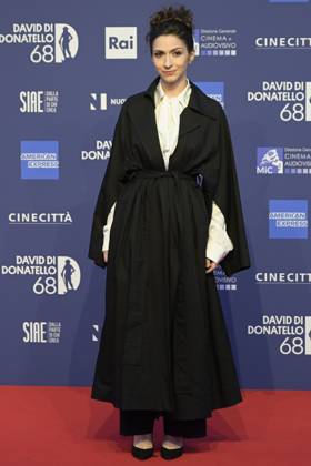 May 10, 2023, Rome, Italy: Giulia Steigerwalt attends the red carpet of Premi Davide di Donatello 2023 at CinecittÃ Lumina Studios. Rome Italy - ZUMAs197 20230510_zaa_s197_430 Copyright: xMarioxCartellix