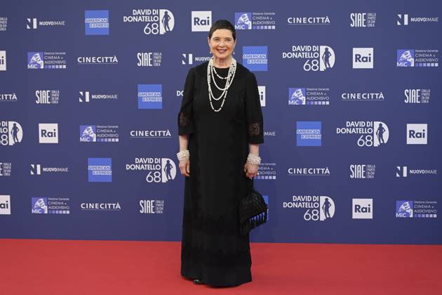 May 10, 2023, Rome, Italy: Isabella Rossellini attends the red carpet of Premi Davide di Donatello 2023 at CinecittÃ Lumina Studios. Rome Italy - ZUMAs197 20230510_zaa_s197_445 Copyright: xMarioxCartellix