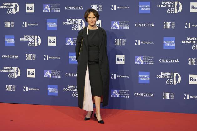May 10, 2023, Rome, Italy: Sophie Chiarello attends the red carpet of Premi Davide di Donatello 2023 at CinecittÃ Lumina Studios. Rome Italy - ZUMAs197 20230510_zaa_s197_462 Copyright: xMarioxCartellix