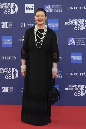 May 10, 2023, Rome, Italy: Isabella Rossellini attends at the red carpet of Premi Davide di Donatello 2023 at CinecittÃ Lumina Studios..attends the red carpet of Premi Davide di Donatello 2023 at CinecittÃ Lumina Studios. Rome Italy - ZUMAs197 20230510_zaa_s197_481 Copyright: xMarioxCartellix