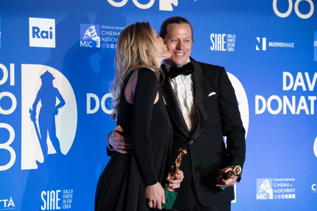 68th David Di Donatello - Winners Photocall Charlotte Vandermeersch and Felix van Groeningen attend the 68th David Di Donatello winners photocall on May 10, 2023 in Rome, Italy.  Copyright: xLucaxCarlinox originalFilename: carlino-notitle230511_npSL1.jpg