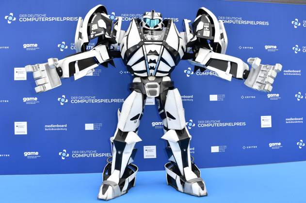 Gamescom Bot bei der Verleihung des Deutschen Computerspielpreises 2023 im Spindler & Klatt. Berlin, 11.05.2023