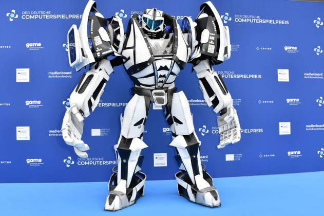 Gamescom Bot bei der Verleihung des Deutschen Computerspielpreises 2023 im Spindler & Klatt. Berlin, 11.05.2023