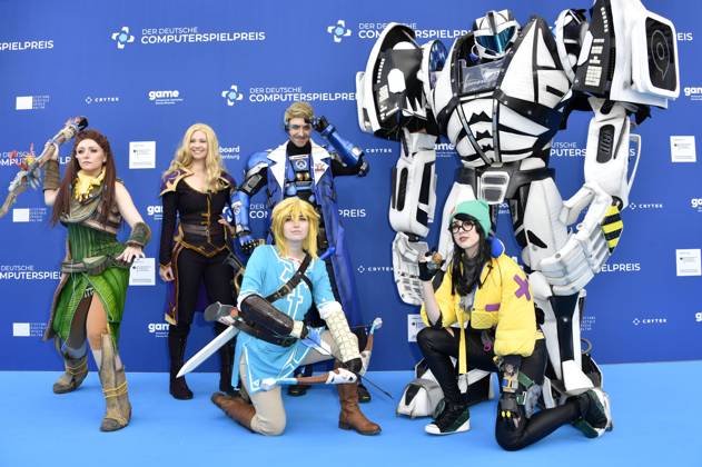 Cosplayer bei der Verleihung des Deutschen Computerspielpreises 2023 im Spindler & Klatt. Berlin, 11.05.2023