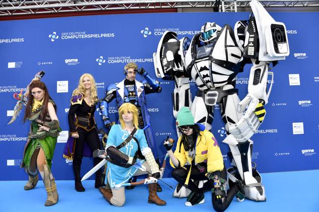 Cosplayer bei der Verleihung des Deutschen Computerspielpreises 2023 im Spindler & Klatt. Berlin, 11.05.2023