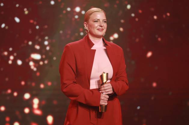 Deutscher Filmpreis 2023 BESTE WEIBLICHE NEBENROLLE Gewinnerin Jördis Triebel bei der Verleihung der Lola - Deutscher Filmpreis 2023 im Theater am Potsdamer Platz in Berlin 12.05.2023 Copyright: xEventpressx