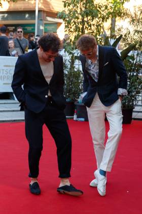 Event - Deutscher Filmpreis 2023 Fahri Yardim und Alexander Scheer beim 73. Deutschen Filmpreis im Theater am Potsdamerplatz am 12.05.2023 in Berlin. Copyright: xEventpressxKochanx