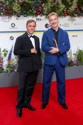 Event - Deutscher Filmpreis 2023 Jan Josef Liefers und Albrecht Schuch beim 73. Deutschen Filmpreis im Theater am Potsdamerplatz am 12.05.2023 in Berlin. Copyright: xEventpressxKochanx