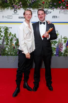 Event - Deutscher Filmpreis 2023 Felix Kammerer und James Friend beim 73. Deutschen Filmpreis im Theater am Potsdamerplatz am 12.05.2023 in Berlin. Copyright: xEventpressxKochanx