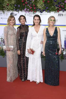 Andrea Lüdke, Gerit Kling, Anja Kling und Ursula Karven bei der 73. Verleihung des Deutschen Filmpreises 2023 im Theater am Potsdamer Platz. Berlin, 12.05.2023