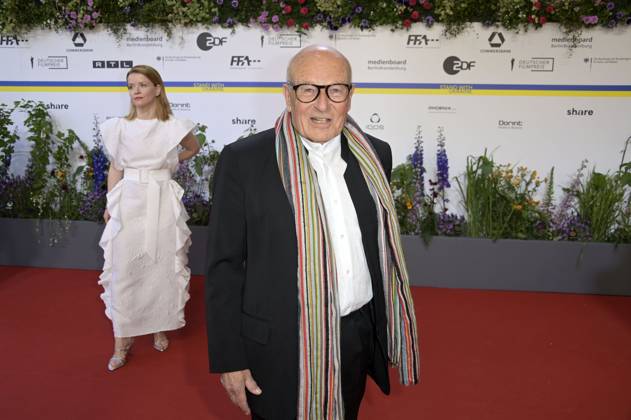 Volker Schlöndorff bei der 73. Verleihung des Deutschen Filmpreises 2023 im Theater am Potsdamer Platz. Berlin, 12.05.2023