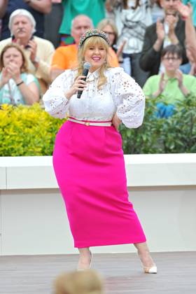 ZDF - Fernsehgarten. Sängerin Maite Kelly während der ZDF - Unterhaltungsshow Fernsehgarten am 14.05.2023 in Mainz. 20230514MWI71746