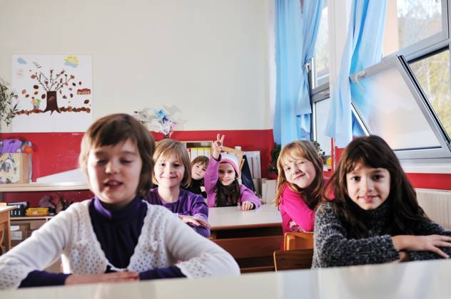 happy young teacher woman at elementrary school teaching and giving leassons to group of young smart children Copyright: xBenisxArapovicx xDesignxPicsx , 31161951 Copyright: svetlinxrusevx xDesignxPics 31161951
