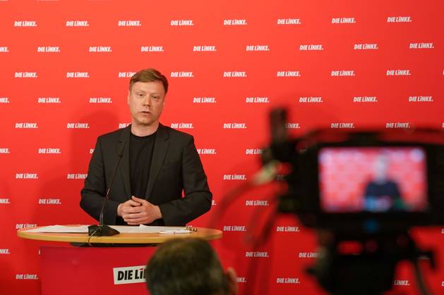 Berlin, Deutschland 22. Mai 2023: Pressekonferenz Martin Schirdewan Vorsitzender der Partei DIE LINKE - 22.05.2023 Im Bild: Martin Schirdewan, Vorsitzender der Partei Die Linke Karl-Liebknecht Haus Berlin Copyright: xFotostandx xReuhlx