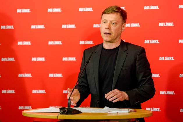 Berlin, Deutschland 22. Mai 2023: Pressekonferenz Martin Schirdewan Vorsitzender der Partei DIE LINKE - 22.05.2023 Im Bild: Martin Schirdewan, Vorsitzender der Partei Die Linke Karl-Liebknecht Haus Berlin Copyright: xFotostandx xReuhlx