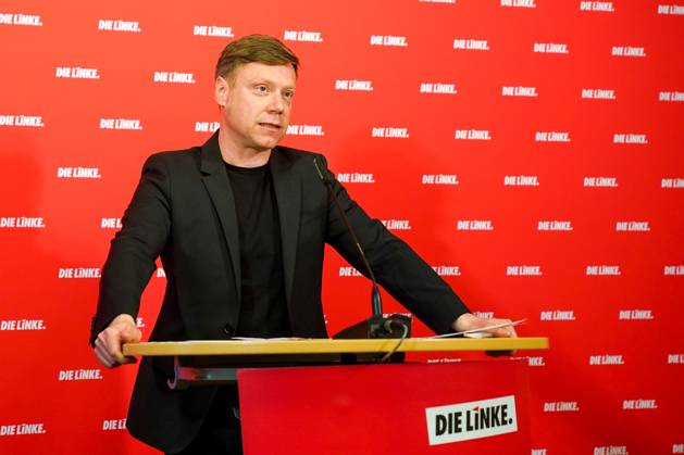 Berlin, Deutschland 22. Mai 2023: Pressekonferenz Martin Schirdewan Vorsitzender der Partei DIE LINKE - 22.05.2023 Im Bild: Martin Schirdewan, Vorsitzender der Partei Die Linke Karl-Liebknecht Haus Berlin Copyright: xFotostandx xReuhlx