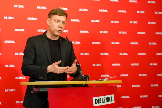 Berlin, Deutschland 22. Mai 2023: Pressekonferenz Martin Schirdewan Vorsitzender der Partei DIE LINKE - 22.05.2023 Im Bild: Martin Schirdewan, Vorsitzender der Partei Die Linke Karl-Liebknecht Haus Berlin Copyright: xFotostandx xReuhlx