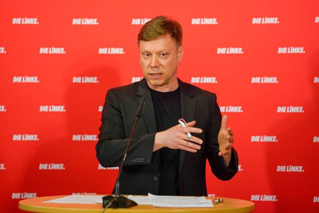 Berlin, Deutschland 22. Mai 2023: Pressekonferenz Martin Schirdewan Vorsitzender der Partei DIE LINKE - 22.05.2023 Im Bild: Martin Schirdewan, Vorsitzender der Partei Die Linke Karl-Liebknecht Haus Berlin Copyright: xFotostandx xReuhlx
