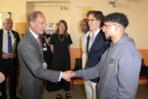 Prinz Edward beim Besuch der Schule am Schillerpark im Rahmen der Verleihung des Duke Award im Wedding. Berlin, 22.05.2023