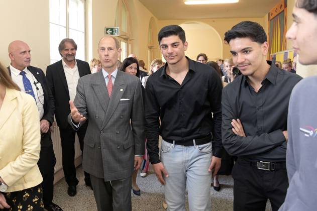 Prinz Edward beim Besuch der Schule am Schillerpark im Rahmen der Verleihung des Duke Award im Wedding. Berlin, 22.05.2023