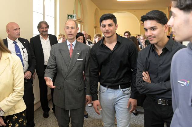 Prinz Edward beim Besuch der Schule am Schillerpark im Rahmen der Verleihung des Duke Award im Wedding. Berlin, 22.05.2023