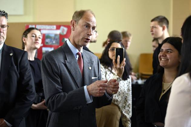 Prinz Edward beim Besuch der Schule am Schillerpark im Rahmen der Verleihung des Duke Award im Wedding. Berlin, 22.05.2023
