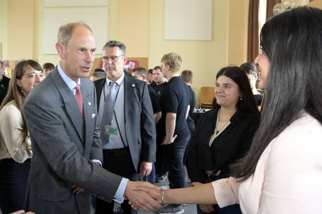 Prinz Edward beim Besuch der Schule am Schillerpark im Rahmen der Verleihung des Duke Award im Wedding. Berlin, 22.05.2023
