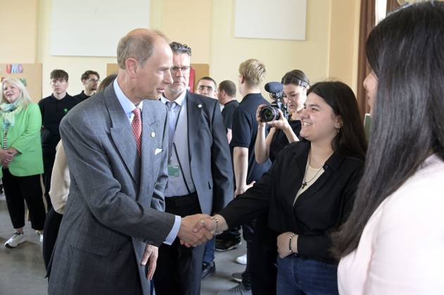 Prinz Edward beim Besuch der Schule am Schillerpark im Rahmen der Verleihung des Duke Award im Wedding. Berlin, 22.05.2023