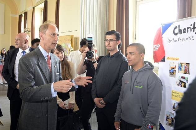 Prinz Edward beim Besuch der Schule am Schillerpark im Rahmen der Verleihung des Duke Award im Wedding. Berlin, 22.05.2023