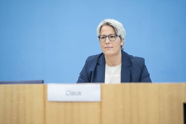 Bundespressekonferenz in Berlin - Vorstellung der Zahlen kindlicher Gewaltopfer Auswertung der Polizeilichen Kriminalstatistik 2022 - Kerstin Claus, Unabhängige Beauftragte für Fragen des sexuellen Kindesmissbrauchs UBSKM;Bundespressekonferenz in Berlin - Vorstellung der Zahlen kindlicher Gewaltopfer Auswertung der Polizeilichen Kriminalstatistik 2022 - Kerstin Claus, Unabhängige Beauftragte für Fragen des sexuellen Kindesmissbrauchs UBSKM, Berlin Berlin Deutschland Haus der Bundespressekonferenz