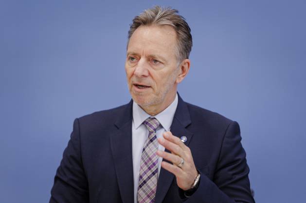 Holger Muench, Praesident des Bundeskriminalamtes (BKA), aufgenommen im Rahmen der Bundespressekonferenz zur Vorstellung der Zahlen kindlicher Gewaltopfer öÄÃ¬ Auswertung der Polizeilichen Kriminalstatistik 2022, in Berlin, 23.05.2023. Berlin Deutschland
