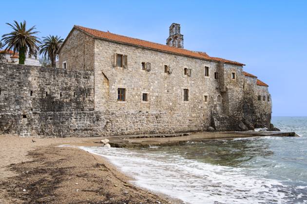 Altstadt mit Stadtstrand, Budva, Adriaküste, Montenegro, Europa Copyright: imageBROKER/IngoxSchulz ibxisb09301241