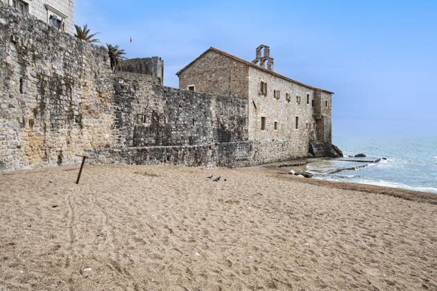 Altstadt mit Stadtstrand, Budva, Adriaküste, Montenegro, Europa Copyright: imageBROKER/IngoxSchulz ibxisb09301242