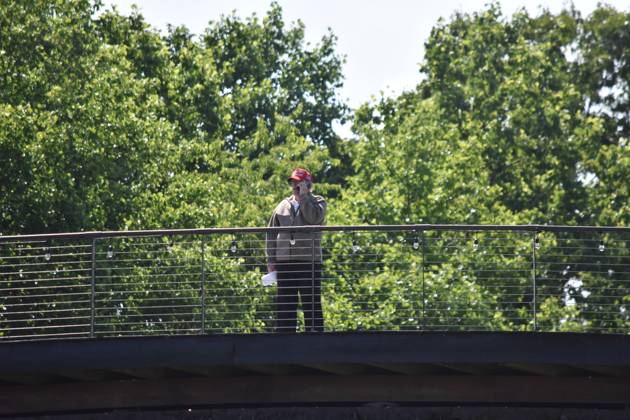 May 26, 2023, Sterling, Virginia, United States: Former President of the United States Donald J. Trump talks on his phone and overlooks his golf course. Former President of the United States Donald J. Trump plays golf prior to the LIV Golf Round 1 Shotgun Start at Trump National Golf Club Washington DC in Sterling. Prior to round one of the LIV Golf Washington DC 2023 event, Former President of the United States Donald J. Trump played golf on his golf course in Sterling, Virginia Friday morning into the afternoon. Sterling United States - ZUMAs197 20230526_zaa_s197_089 Copyright: xKylexMazzax