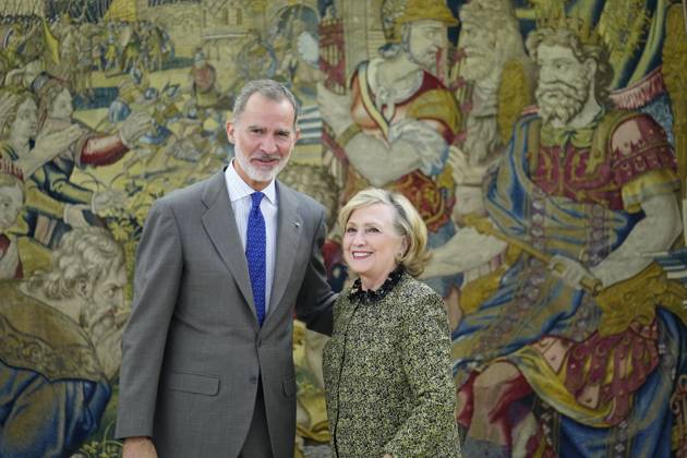 Bilder des Jahres 2023, Entertainment 05 Mai Entertainment Themen der Woche KW22 31-05-2023 Madrid King Felipe during a meeting with Hillary Rodham Clinton at La Zarzuela palace in Madrid. No Spain Â  Copyright: xPPEx