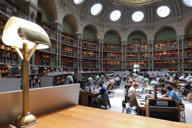 Paris, Bibliotheque national de France (Französische Nationalbibliothek), Ovalsaal, Jean-Louis Pascal, Alfred Recoura Paris, Bibliotheque national de France (French National Library), Oval Room, Jean-Louis Pascal, Alfred Recoura