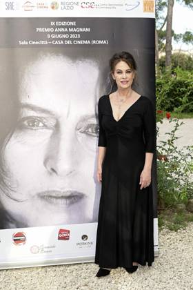 Elena Sofia Ricci bei der 9. Verleihung des Premio Anna Magnani 2023 im Casa del Cinema Villa Borghese. Rom, 09.06.2023