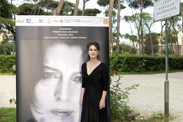 Elena Sofia Ricci bei der 9. Verleihung des Premio Anna Magnani 2023 im Casa del Cinema Villa Borghese. Rom, 09.06.2023