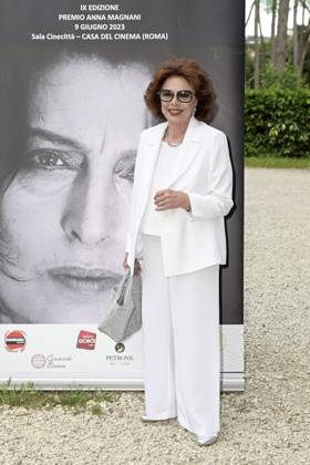 Giovanna Ralli bei der 9. Verleihung des Premio Anna Magnani 2023 im Casa del Cinema Villa Borghese. Rom, 09.06.2023