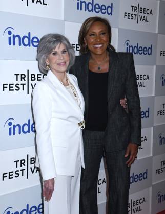 June 10, 2023, New York, New York, USA: Jane Fonda and Robin Roberts Honored at 3rd Annual Harry Belafonte Voices For Social Justice Award at the 2023 Tribeca Film Festival at Spring Studios in New York. New York USA - ZUMAp281 20230610_zea_p281_010 Copyright: xPhotoxImagexPressx