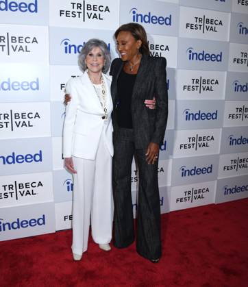 June 10, 2023, New York, New York, USA: Jane Fonda and Robin Roberts Honored at 3rd Annual Harry Belafonte Voices For Social Justice Award at the 2023 Tribeca Film Festival at Spring Studios in New York. New York USA - ZUMAp281 20230610_zea_p281_014 Copyright: xPhotoxImagexPressx