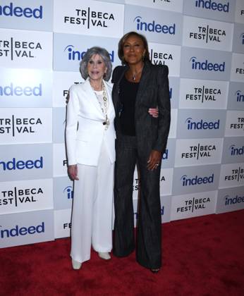 June 10, 2023, New York, New York, USA: Jane Fonda and Robin Roberts Honored at 3rd Annual Harry Belafonte Voices For Social Justice Award at the 2023 Tribeca Film Festival at Spring Studios in New York. New York USA - ZUMAp281 20230610_zea_p281_016 Copyright: xPhotoxImagexPressx