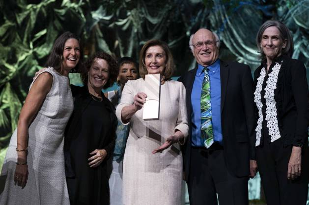 Rep. Nancy Pelosi, D-CA, receives an award during the League of Conservation Voters annual Capital Dinner at The Anthem in Washington, DC on Wednesday, June 14, 2023.  WAP20230614327 BONNIExCASH