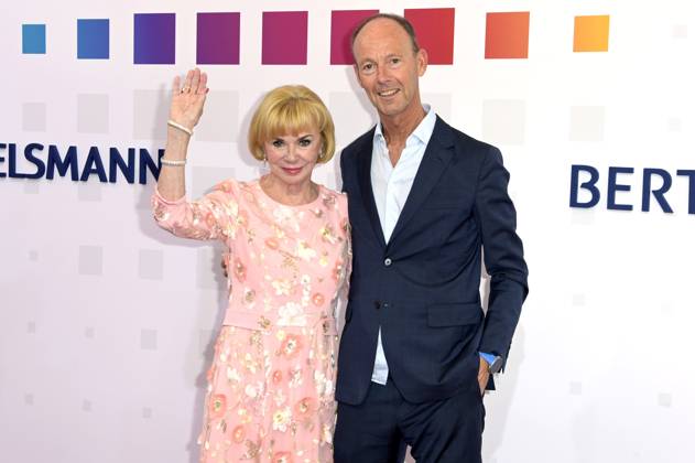 Liz Mohn und Thomas Rabe bei der Bertelsmann Party 2023 in der Bertelsmann Repräsentanz Unter den Linden. Berlin, 15.06.2023